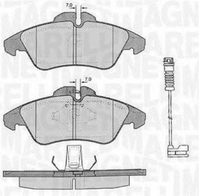 MAGNETI MARELLI 363916060321 -  Комплект тормозных колодок, дисковый тормоз